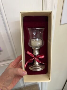 Baldwin Platinum Mist Tea Light Candle Holder
